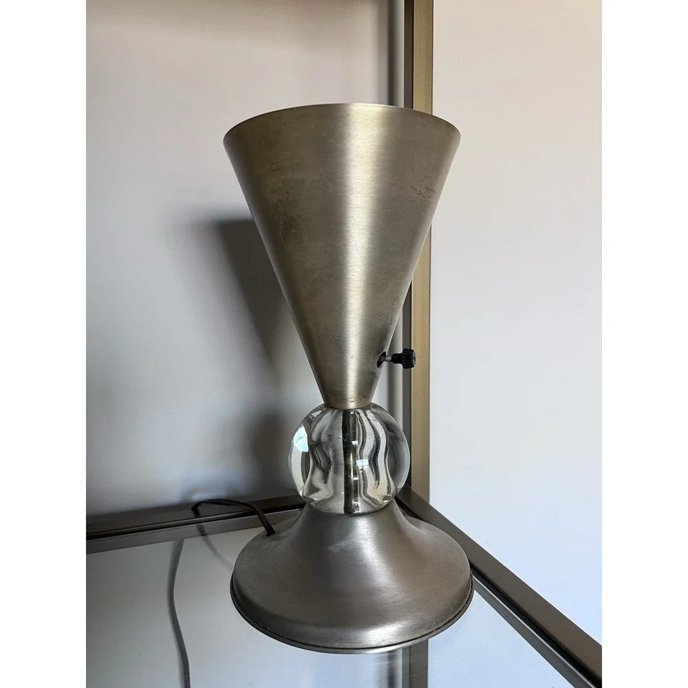 Vintage MCM Art Deco Machine Age Lamps Aluminum‎ Modernist Torchiere Light